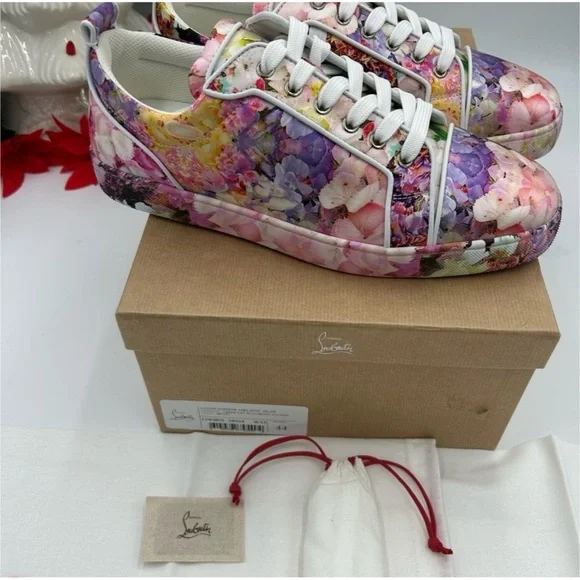 Christian Louboutin Oblato flat low top floral sneakers size 44
made Italy - Picture 3 of 6